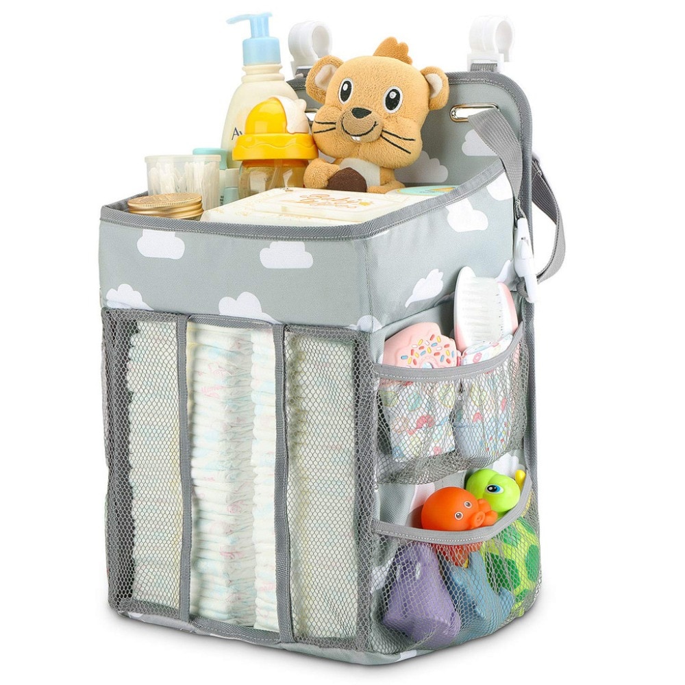 Baby Newborn Bed Storage Organizer Crib Hanging Storage Bag Caddy Organizer For Baby Essentials Bedding Set Diaper Storage Bag